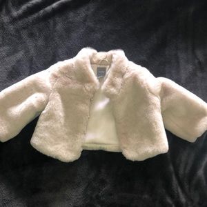 Baby Gap faux fur coat